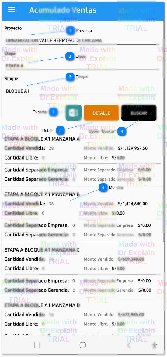 4.3.3. Mostrar ventas por proyecto - Detalle